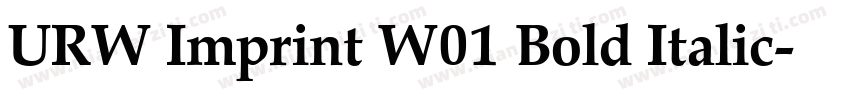 URW Imprint W01 Bold Italic字体转换